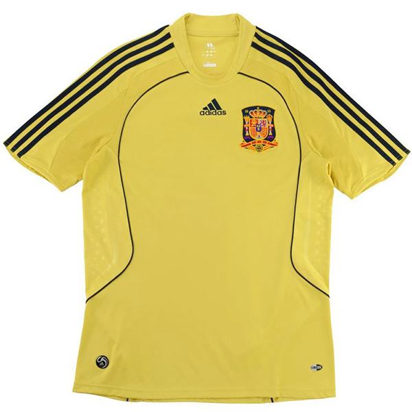 Spain away retro soccer jersey match men's second sportswear football shirt 2008